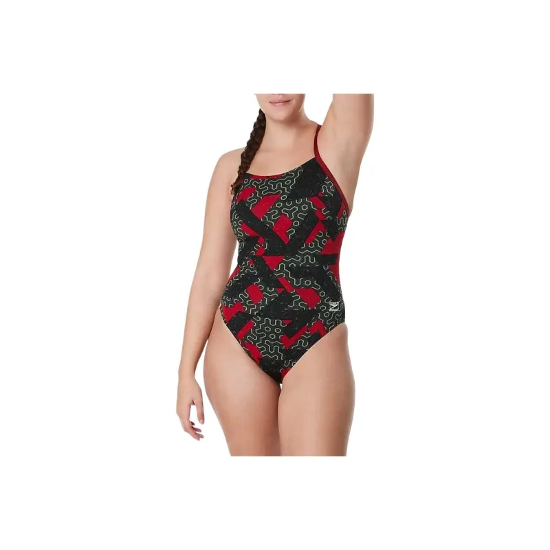 Speedo Ruse Blocks Flyback One piece Swimsuit Women's-6