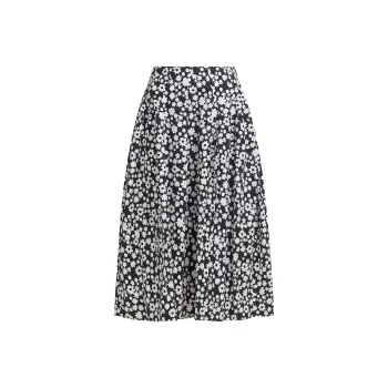 MARNI Floral Printed High Waist Midi Skirt