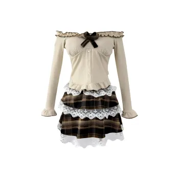 ZWTX STUDIO Skirt Set Women's Khaki