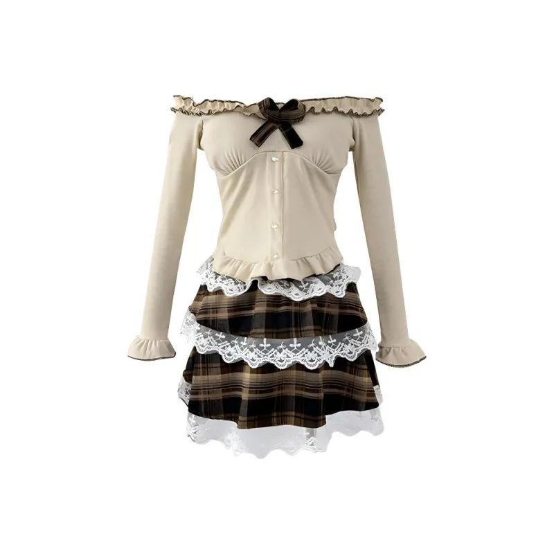 ZWTX STUDIO Skirt Set Women's Khaki-0
