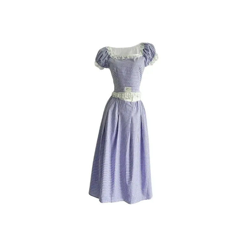 AURORA MUSE Skirt Set Women's Blue Plaid-0