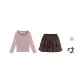 Pink Coffee Clothing Sets+Bowknot Hair Tie (Comes with)