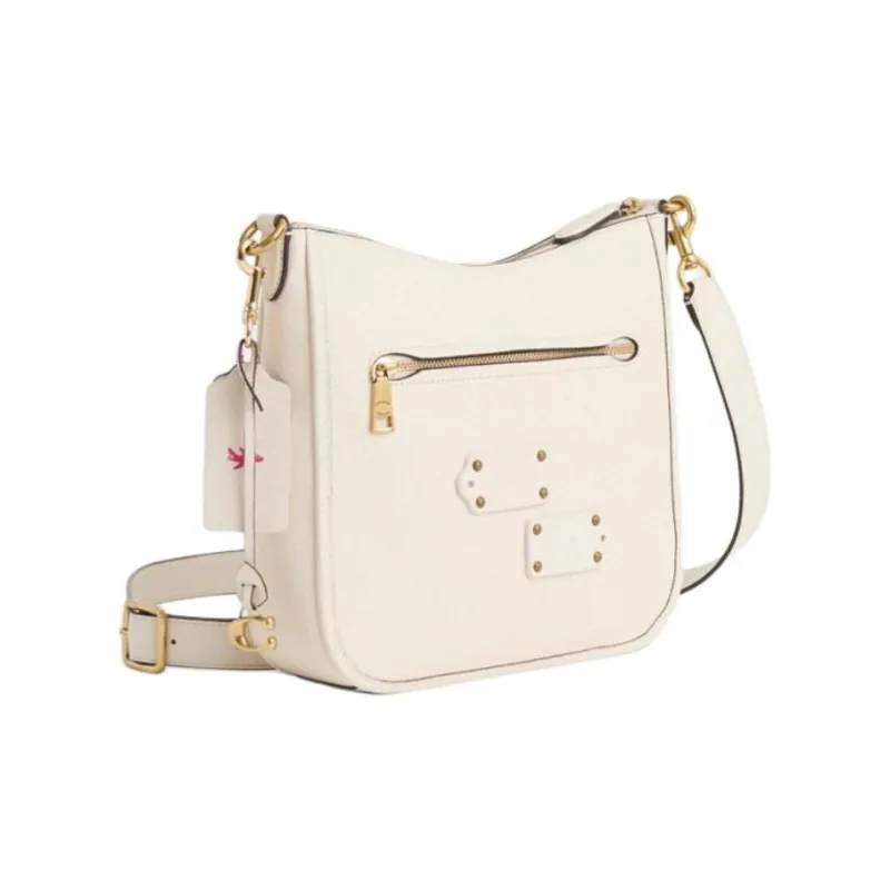 COACH Chaise Leather Crossbody Bags Tubas Women's Chalk-1