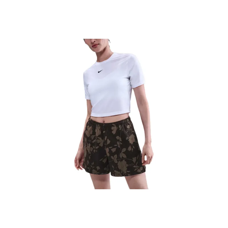 Nike SportswearSwoosh Chill Terry Casual Shorts Women's Black Brown-0