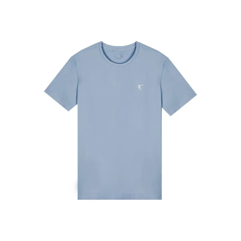 QIAODAN T Shirt Men's Soft Gray Blue-0