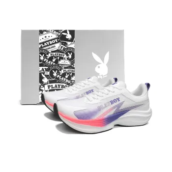 Playboy Running Shoes Men Low Top White Green/White Purple