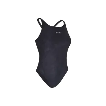 DECATHLON 500 Series NABAIJI KAMYLEON GEOL One Piece Swimsuits Women's Smoky Black