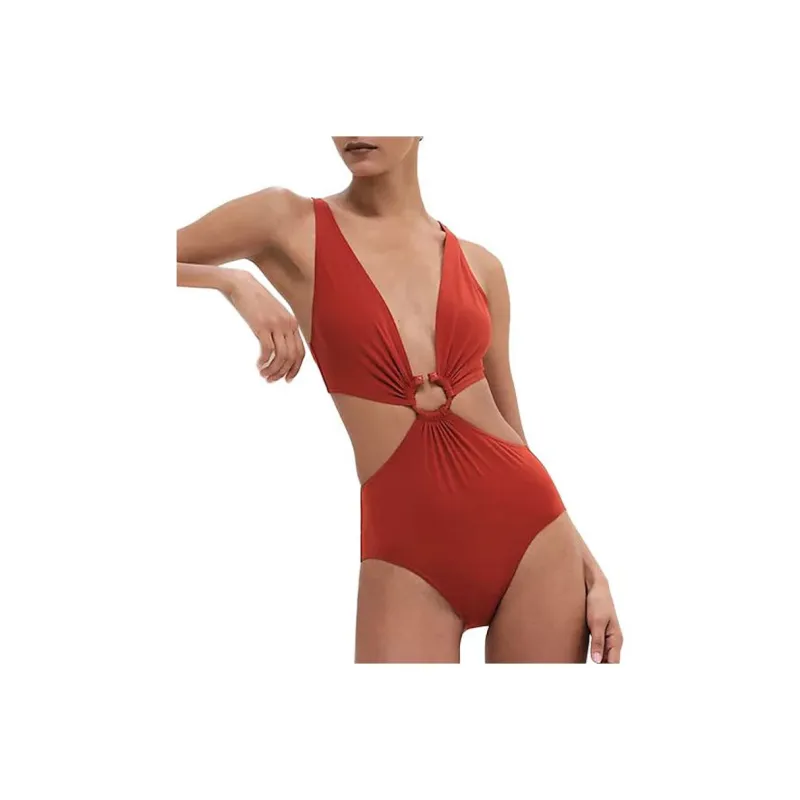 HERMES One piece Swimsuit Women's Red-0