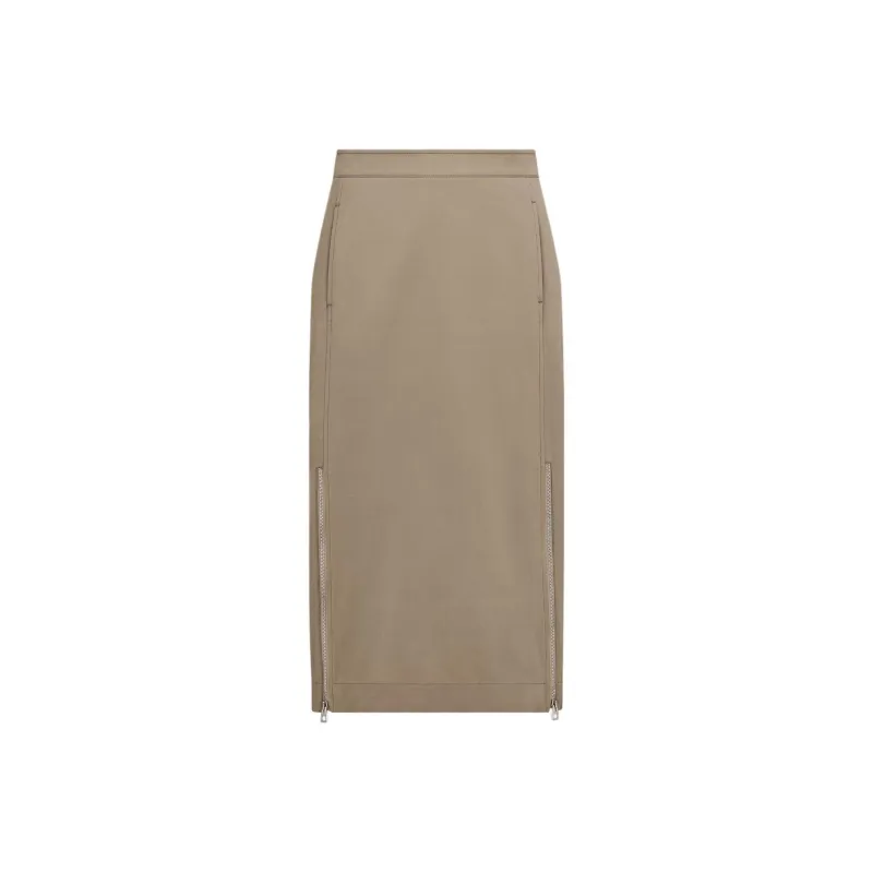 DIOR Casual Long Skirt Women's Olive-0