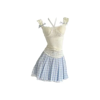 TASTILY Skirt Set Women's White