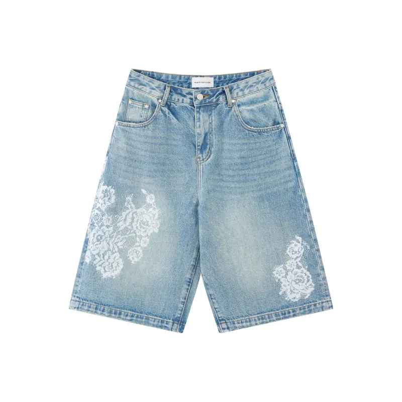 RUNTOTHEFUTURE Denim Shorts Women's Nostalgic Blue-0