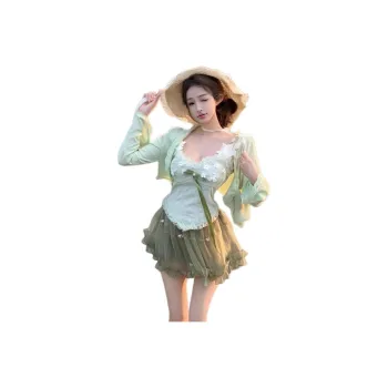 Flowers In Water Skirt Set Women's