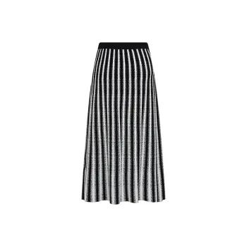 DVF Diane Von Furstenberg Vertical Striped Midi Skirt