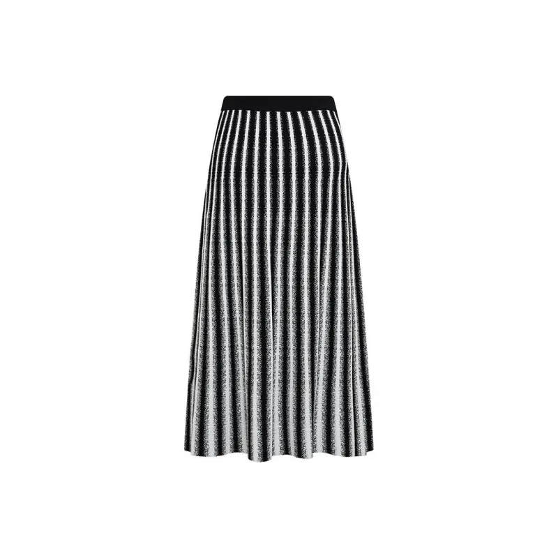 DVF Diane Von Furstenberg Vertical Striped Midi Skirt-0