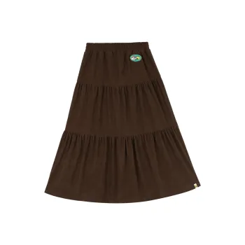 B.Duck Casual Long Skirts Women's Dark Coffee