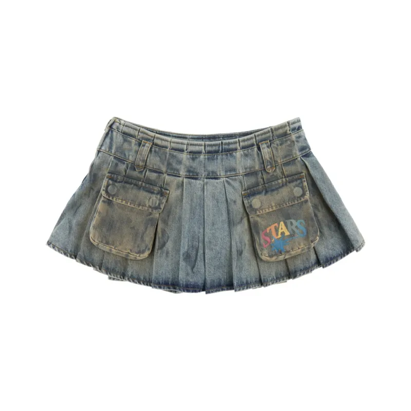 Starwalk Soldier Denim Short Skirts Women's Denim Blue-0