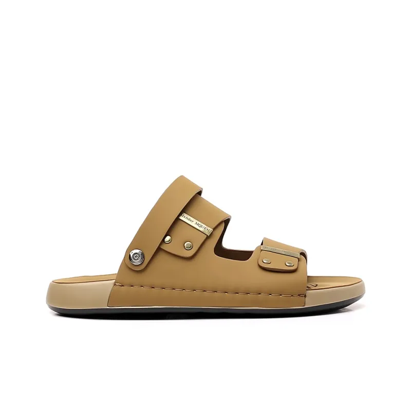 QIUTEXIONG Beach Sandals Men Black/Yellow-1