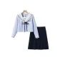 Long-Sleeved Top+39A Skirt Clothing Set (Includes Lanyard)