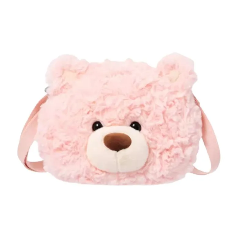 MINISO Fabric Crossbody Bag Women's Pink/Apricot/Brown-0