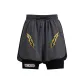 Dark Gray-Royal Blue Yellow Lightning