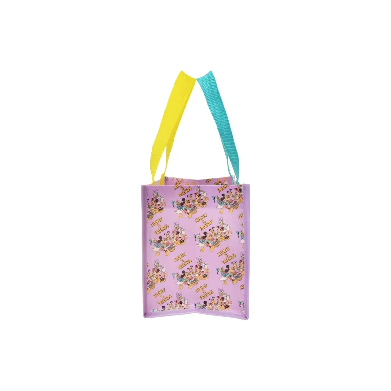 Disney Viscose Tote Bag, Shopping Bag, Handbag, Shoulder Bag Small Size Women's White & Purple-2