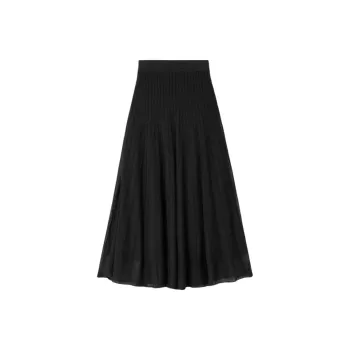 KHAITE Casual Long Skirt Women's Black