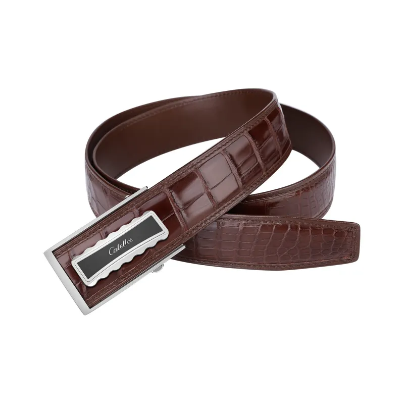 CATELLES Crocodile Leather Belts Men's 3.5cm/3.8cm-12
