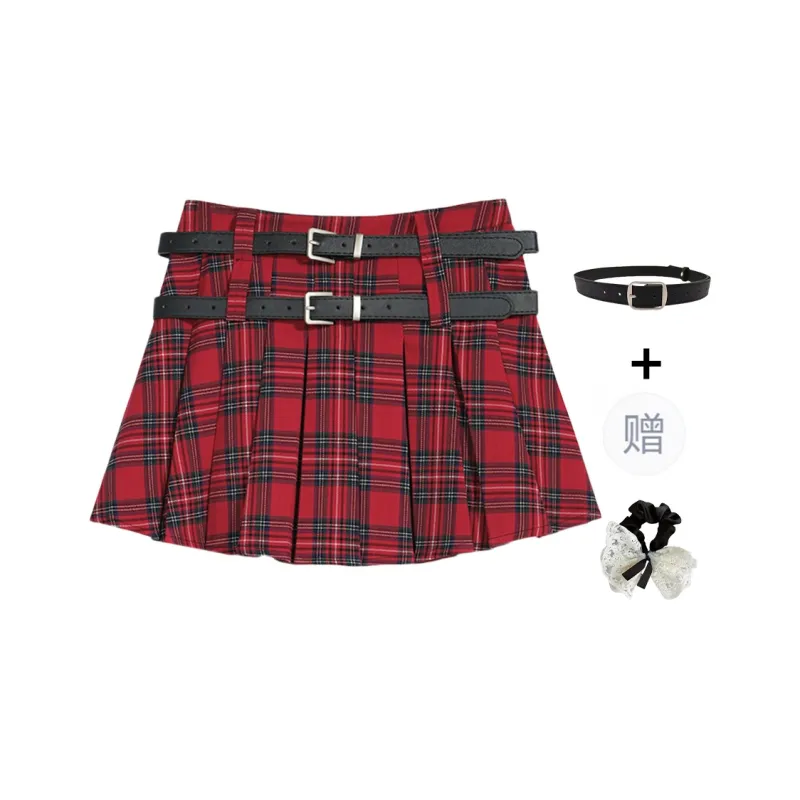 TUSHIFEI Casual Short Skirts Women's Red-0