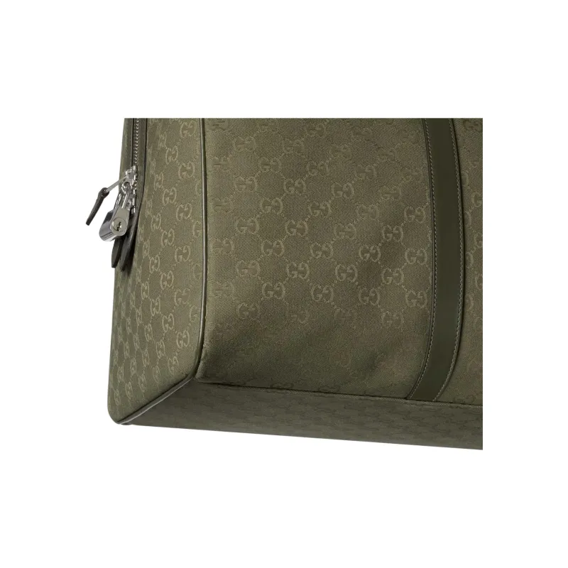 GUCCI Canvas Portable One Shoulder Travel Bag Men's Green-6