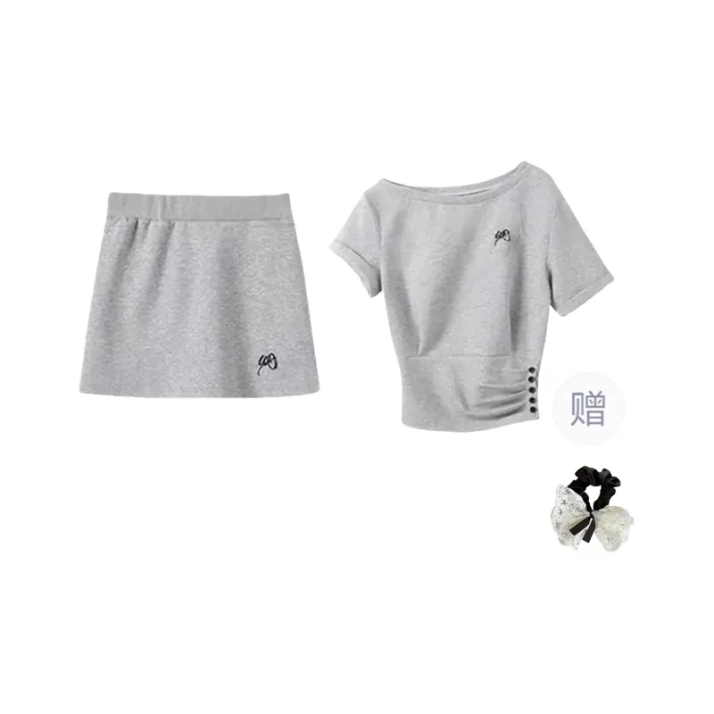 TUSHIFEI Two Piece Skirt Sets Women's-0