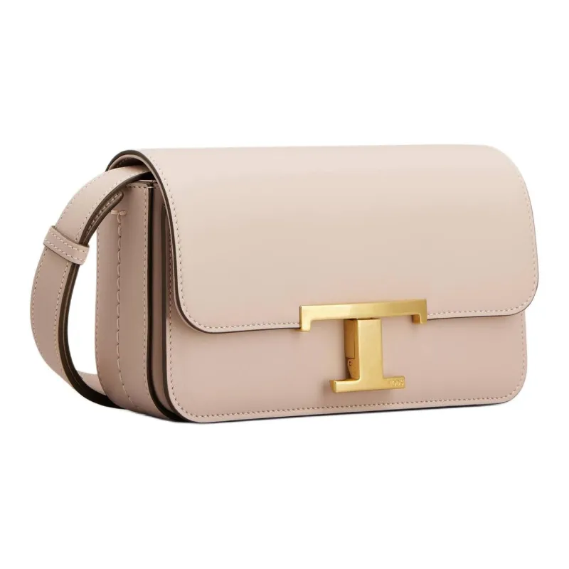 TOD'S T Timeless Calfskin Crossbody Bag Mini Women's Pink-1
