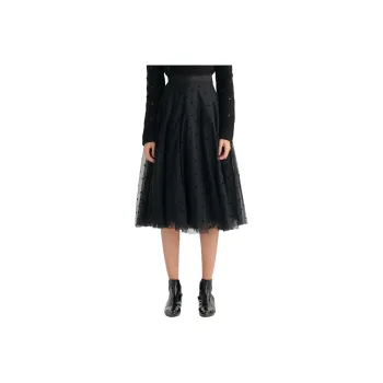 KARL LAGERFELD FW23 Casual Long Skirt Women's Black