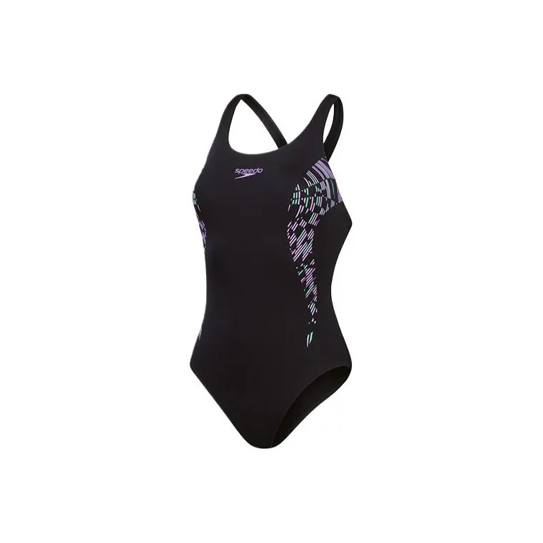 Speedo One piece Swimsuit Women's Navy Blue Purple-0