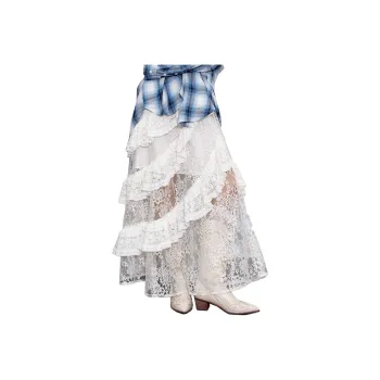 ELF SACK Casual Long Skirt Women's Ballet Ecru