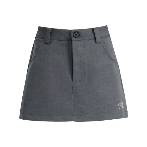 Wen Shan Casual Short Skirts Women's Gray