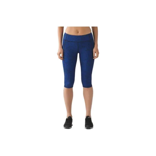 Lululemon Tight Stuff Full-on Luxtreme Athletic Trousers Women's Blue Black