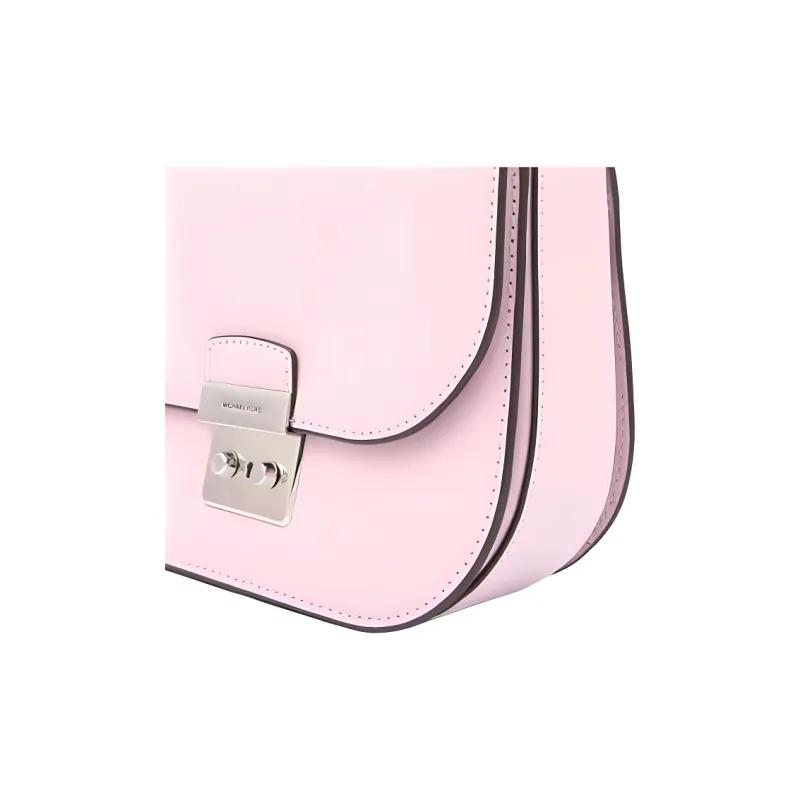 MICHAEL KORS Sloan Leather Piglet Bag, Shoulder Bag, Crossbody Bag Small Size Women's Pink-5