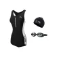 Swimsuit+Swimming Cap+Swim Goggles