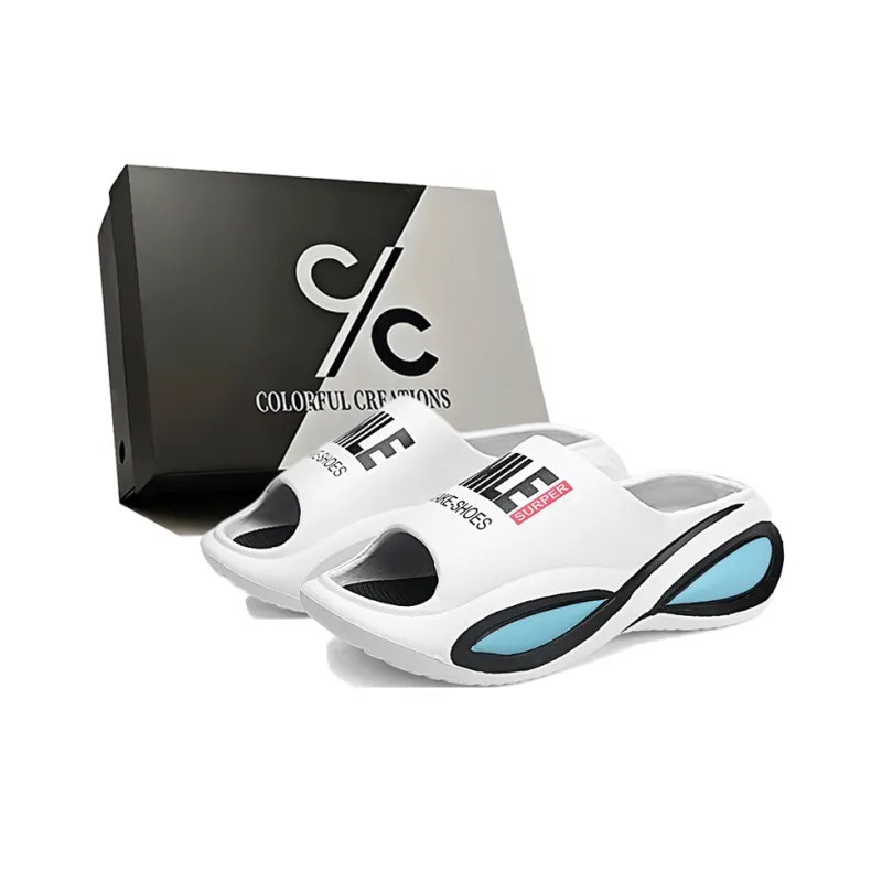 Colorful Creations EVA Quiet Slip Resistant Slide Slippers Men's-0