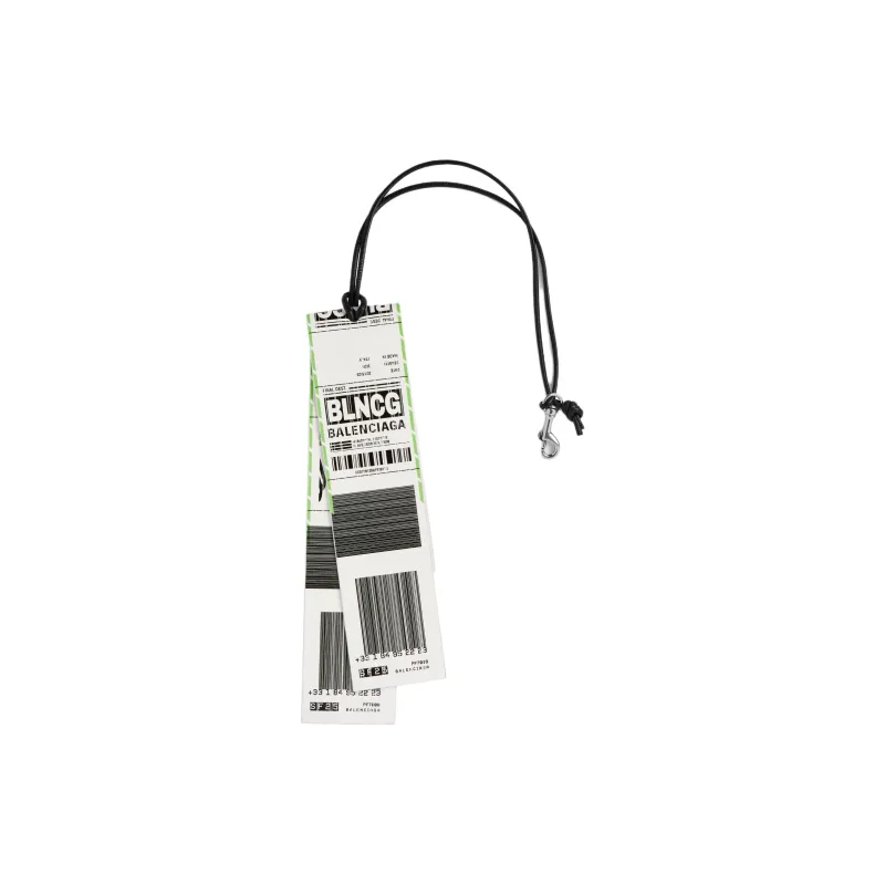 Balenciaga Lambskin Bag Accessory Unisex White & Black & Green-1