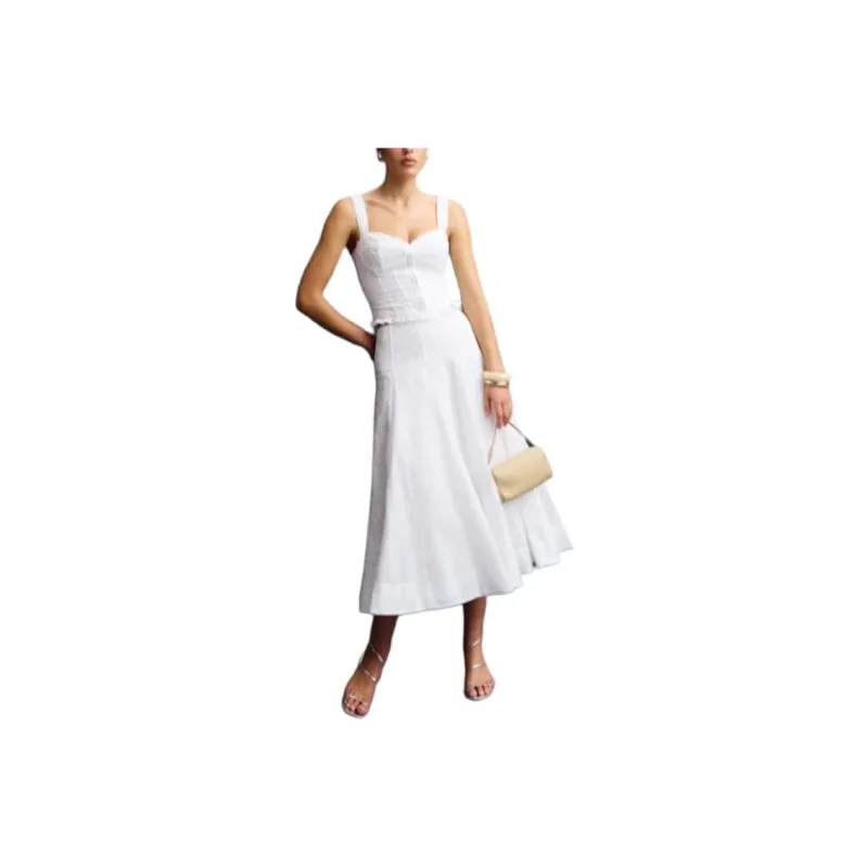 REFORMATION Skirt Set Women's White-0