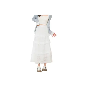 Ya Sheep People Casual Long Skirt Women's White