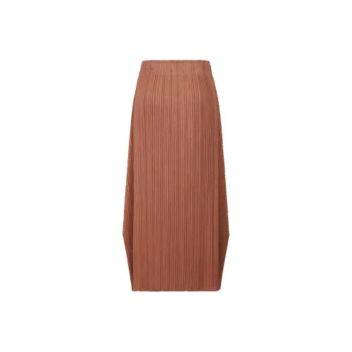 PLEATS PLEASE ISSEY MIYAKE Mc December Skirt 'Copper Brown'