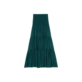 SAINT LAURENT Casual Long Skirt Women's Green