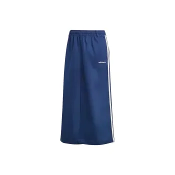 Adidas Originals Midi Cotton Twill Casual Long Skirts Women's Midnight Indigo