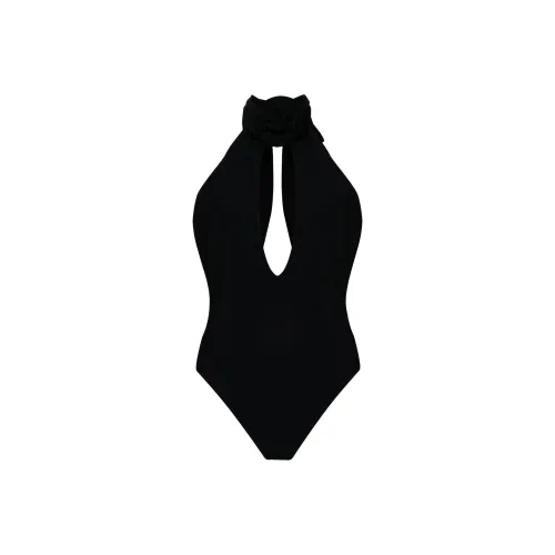 Magda Butrym Floral appliqué Halterneck Swimsuit