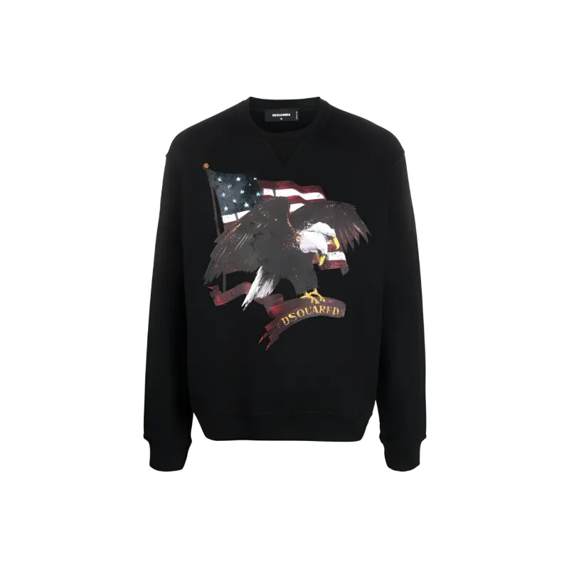 DSQUARED 2 Graphic Printed Crewneck Sweatshirt-0