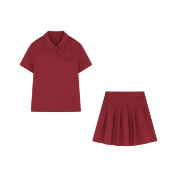 Mo Han Yi Mei Skirt Set Women's Cherry Red