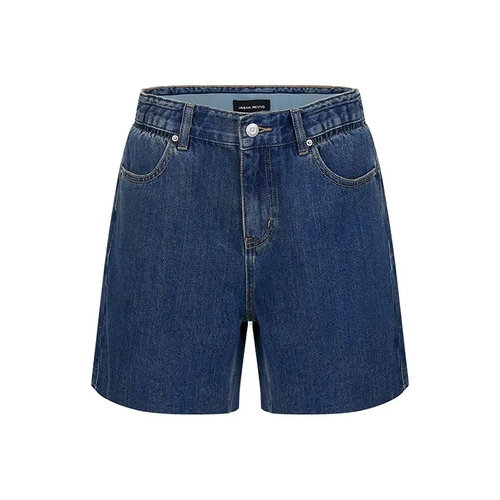 URBAN REVIVO Denim Shorts Women's Royal Blue-0