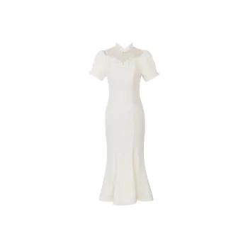 Clothes Cut By Time Cheongsam Women's White